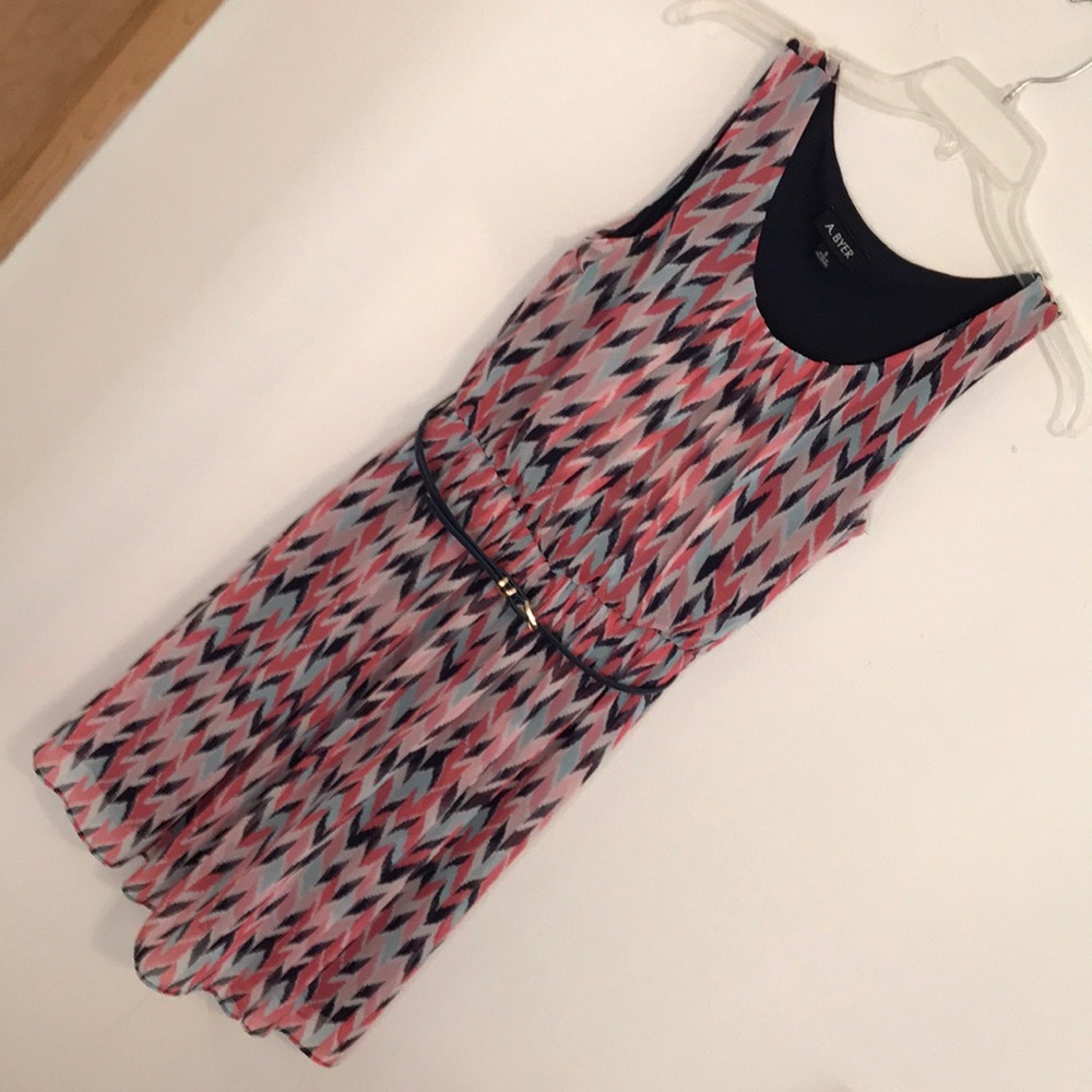 A. BYER printed multicolored summer dress size S